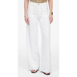 Madewell Superwide Leg Jeans Tile White High Rise 32P NWT
